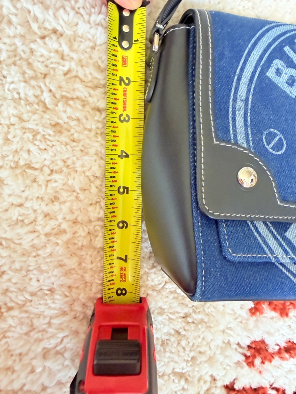 Burberry Denim Medium print Note Crossbody bag Blue NWT - Picture 11 of 13